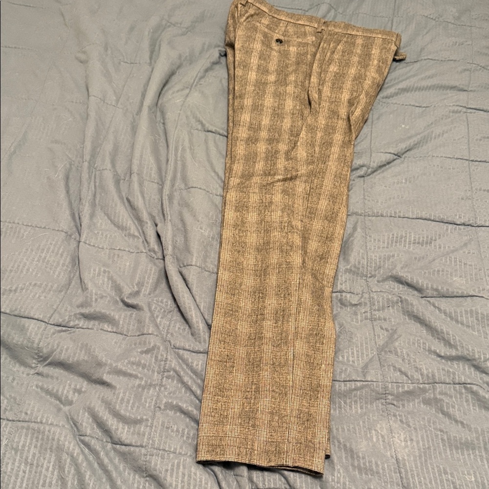 Banana Republic Men's Brown Plaid Dress Pants